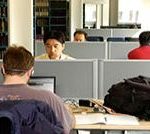 Hartley library students studying